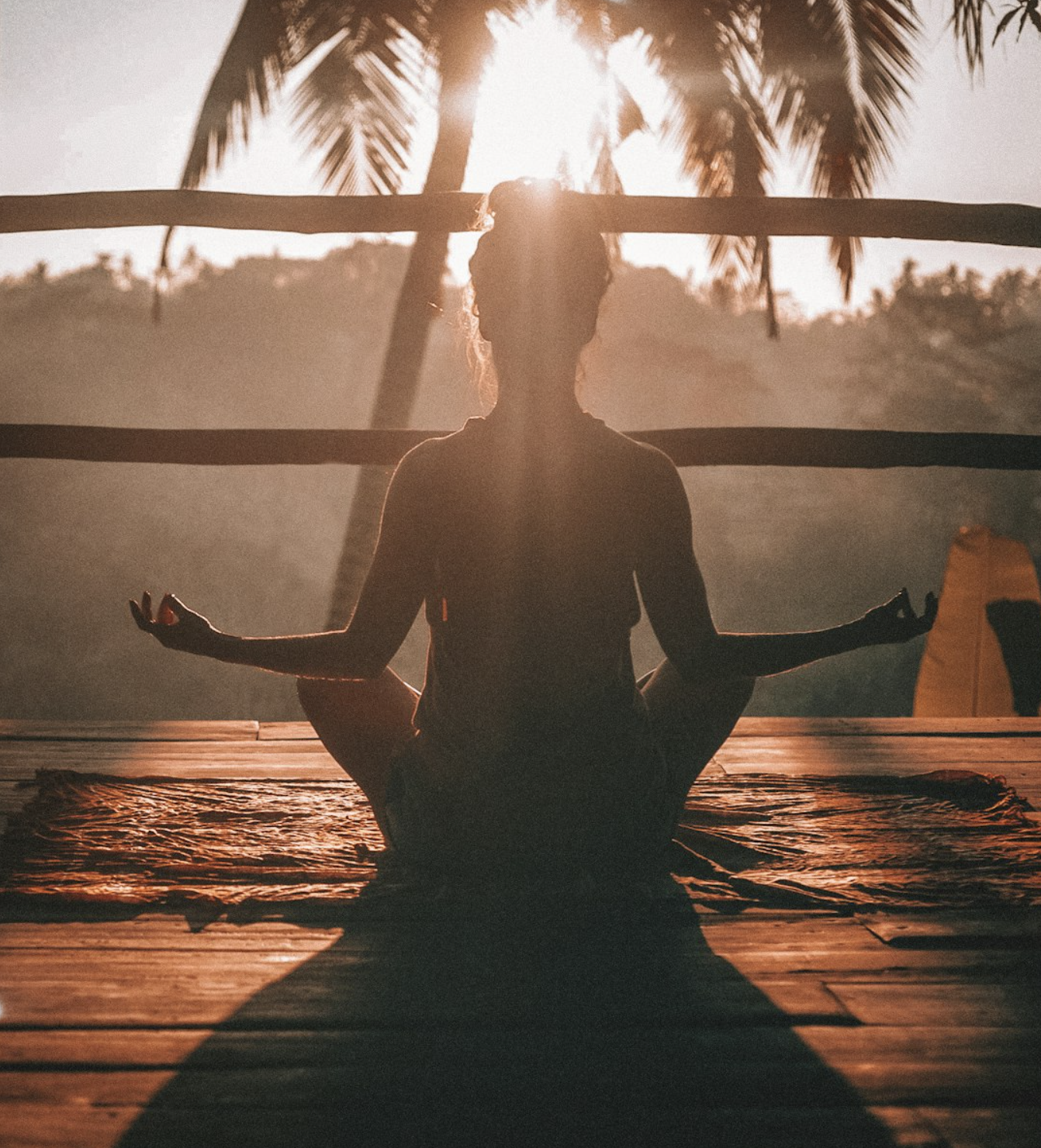 Woman Sitting Doing Yoga